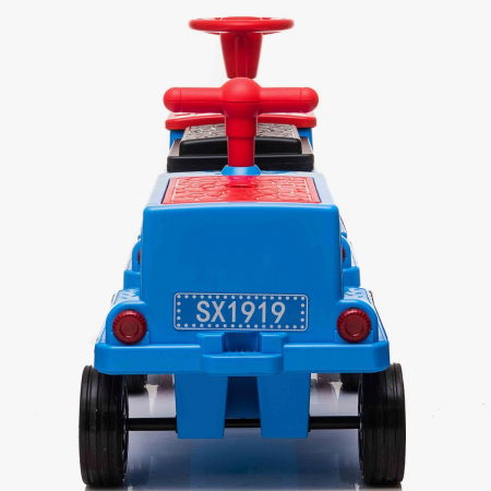 Electric ride-on train, additional wagon for 3 children SX1919, 180W, EVA wheels, music player, blue [3]