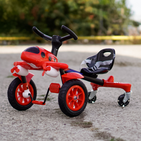 Tricicleta cu pedale Air 360, pentru copii 2-4 ani, scaun ergonomic, rosie [1]