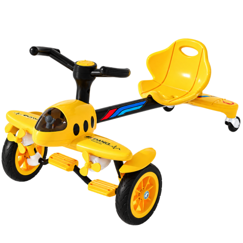 Trotinete & Biciclete Electrice - Tricicleta cu pedale Air 360, pentru copii 2-4 ani, scaun ergonomic, galbena