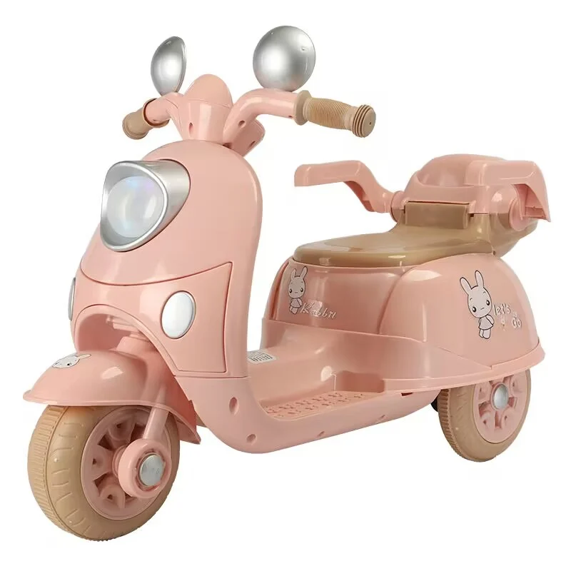 Ride on Motorcycles - Electric ride-on tricycle for children 3-5 years, 40W - 6V, light pink