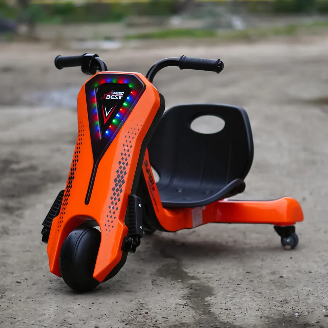 Electric Kids Tricycle Slider 360 – 12V Ride-On Trike for Ages 4–7, orange [3]