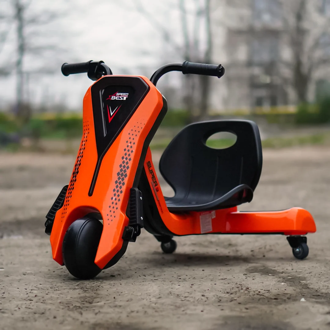 Electric Kids Tricycle Slider 360 – 12V Ride-On Trike for Ages 4–7, orange [2]