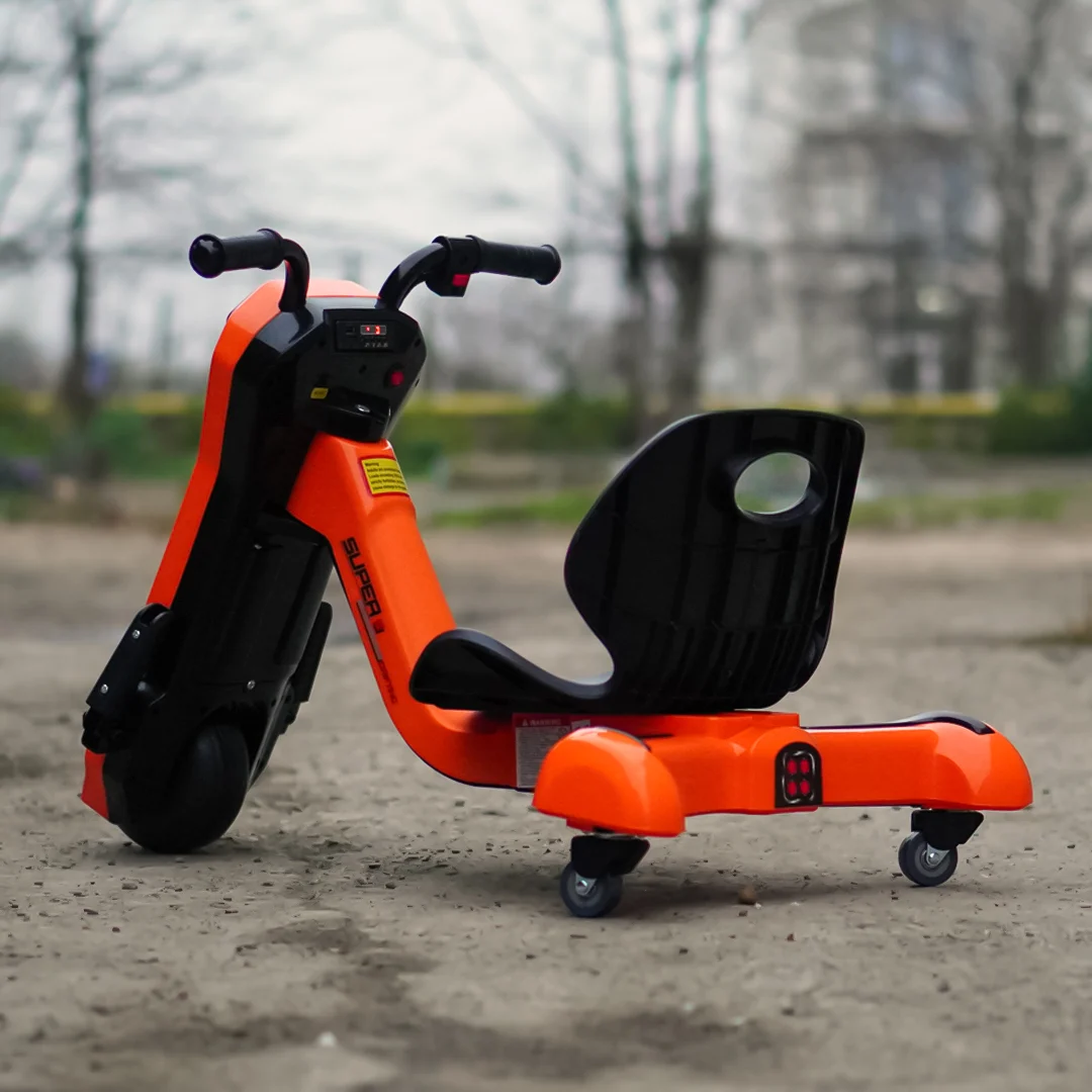 Electric Kids Tricycle Slider 360 – 12V Ride-On Trike for Ages 4–7, orange [9]