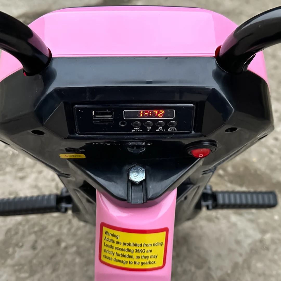 Electric Kids Tricycle Slider 360 – 12V Ride-On Trike for Ages 4–7, pink [9]