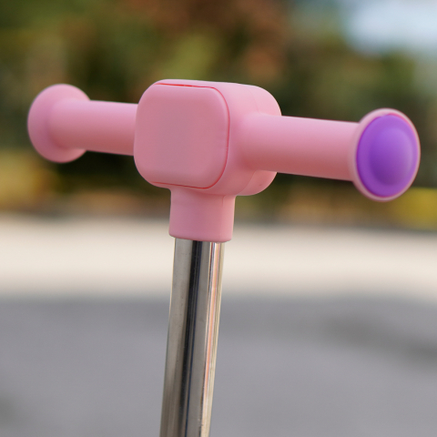 3-in-1 Kids’ Scooter, Ages 2-5 Years, Foldable and Adjustable, LED Lights and Interactive Sounds, Soft Wheels, pink [8]