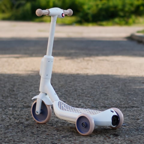 Electric scooter with lights for children, 3 wheels, stable, Aquamist, 30W, 6V 4.5Ah, white [7]