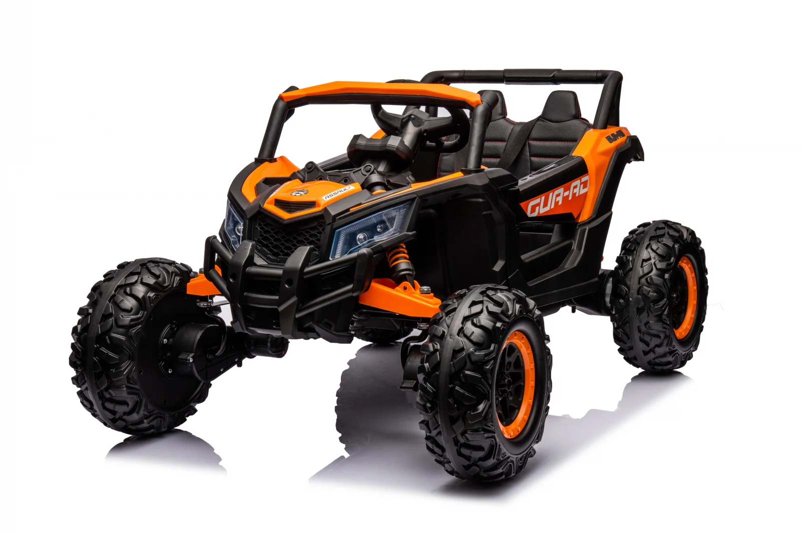 Ride On ATV & UTV - Electric ride-on UTV for children, 2 seats, bluetooth, 120W, 12V, 14Ah, premium, orange