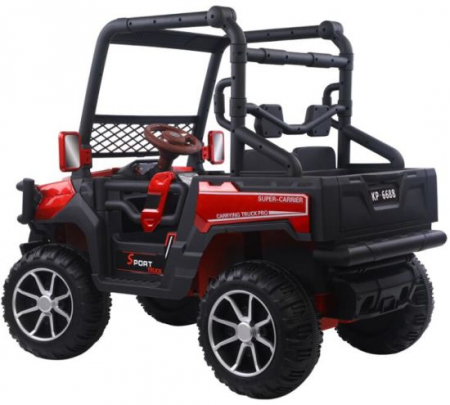 UTV electric 4x4, cu 2 locuri, Super-Carrier, 140W 12V, dotari premium, rosu [12]