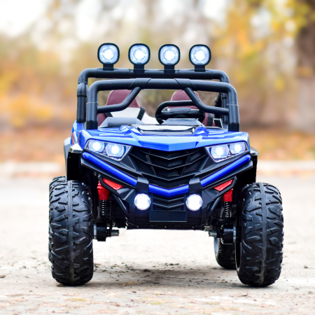 UTV electric 4x4, pentru 2 copii, RZR1000 180W 12V, premium, albastru [2]