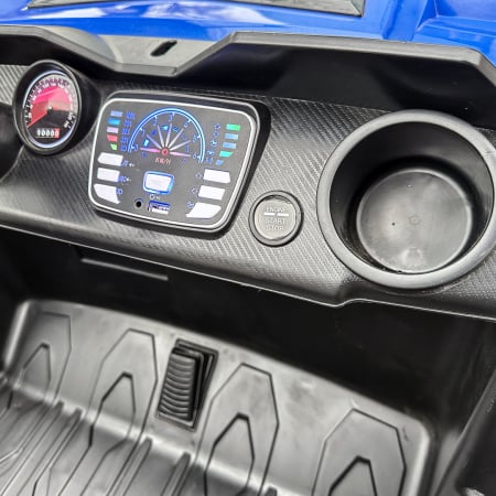 UTV electric 4x4, pentru 2 copii, RZR1000 180W 12V, premium, albastru [12]