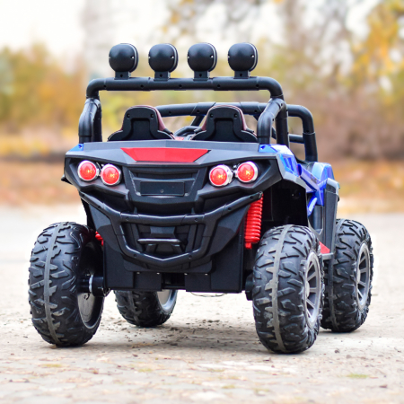 UTV electric 4x4, pentru 2 copii, RZR1000 180W 12V, premium, albastru [7]