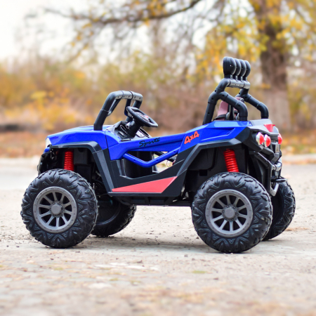 UTV electric 4x4, pentru 2 copii, RZR1000 180W 12V, premium, albastru [5]