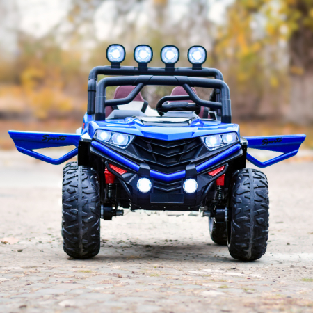 UTV electric 4x4, pentru 2 copii, RZR1000 180W 12V, premium, albastru [3]