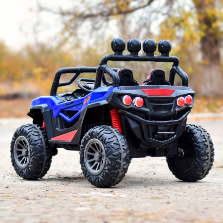 UTV electric 4x4, pentru 2 copii, RZR1000 180W 12V, premium, albastru [6]