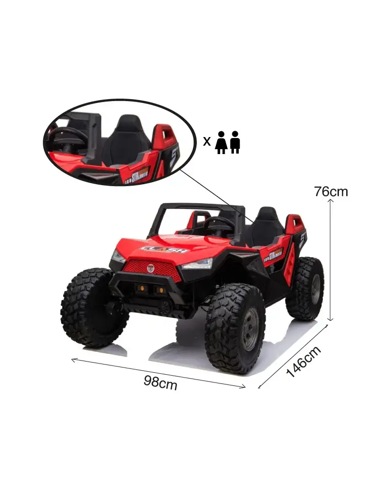 UTV electric Buggy XXL, 4 locuri, 500W, 24V, 14Ah, rosie [4]