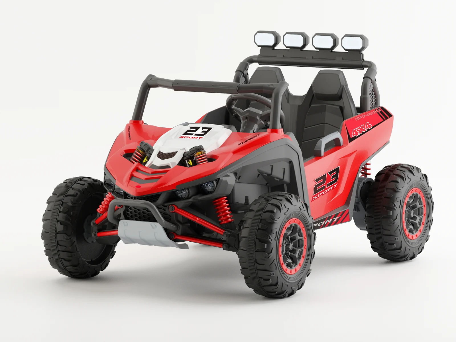 Electric Ride-On UTV Arrow Dune-Buggy, 12V 220W, 2-Seater, Premium, red [2]