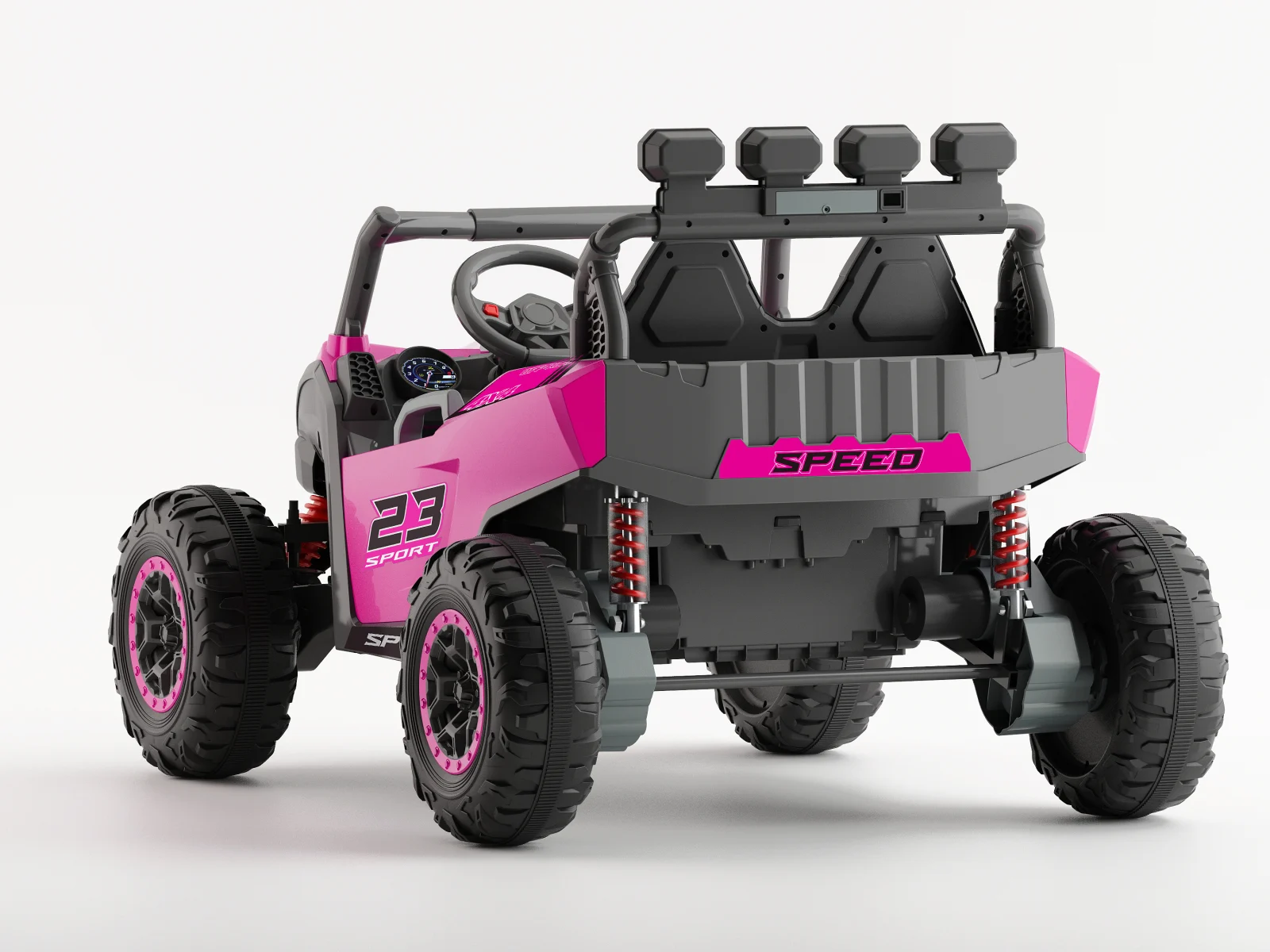 Electric Ride-On UTV Arrow Dune-Buggy, 24V 300W, 2-Seater, Premium, Pink [4]