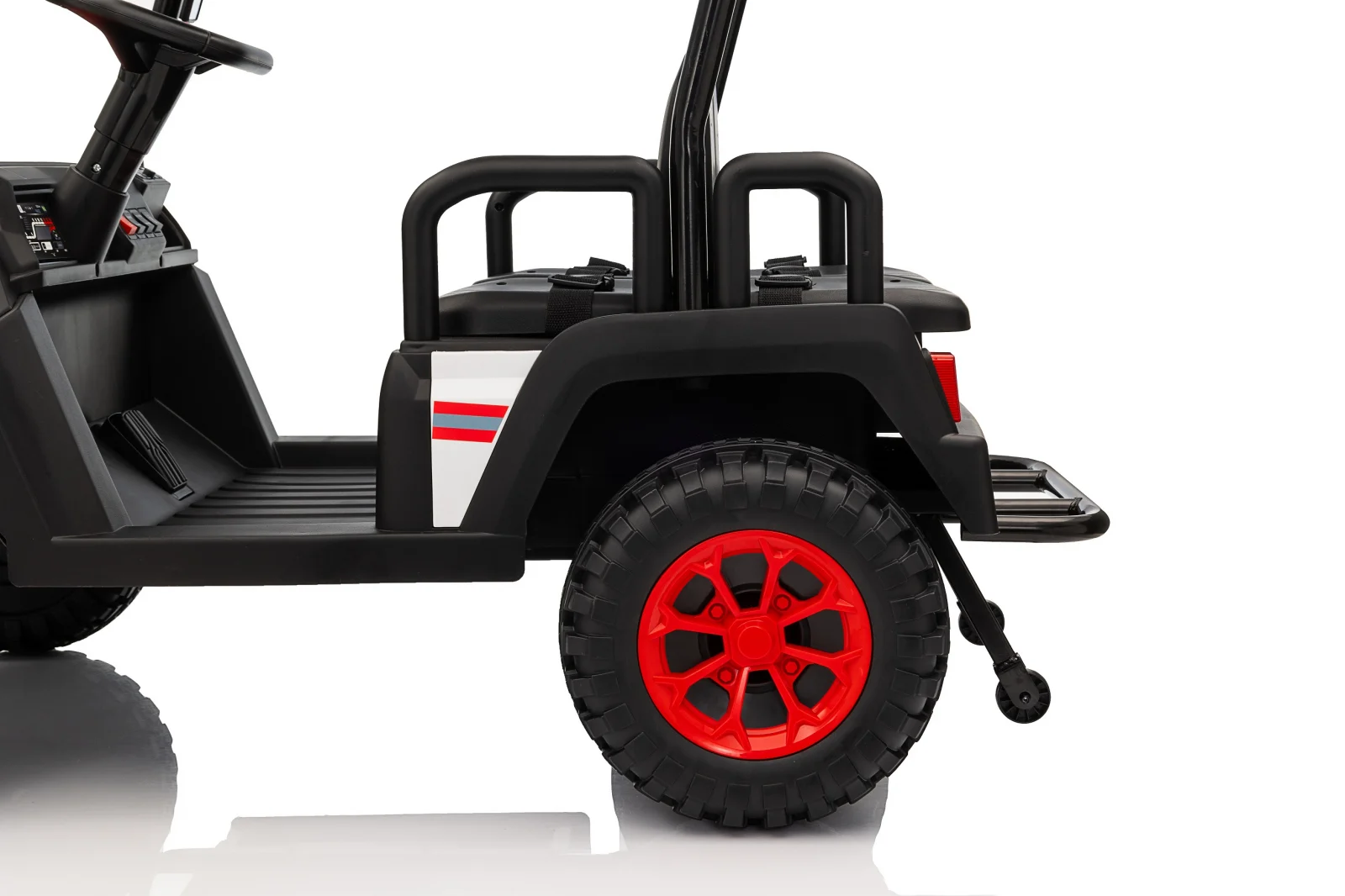 Electric UTV for 4 Kids, 4x4 Golf Kart, 220W, 12V, Soft Wheels, Green [6]