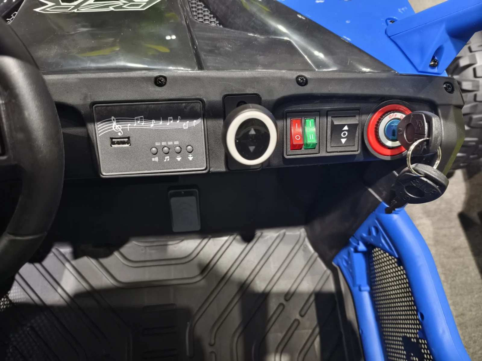 Children's electric UTV, Ranger 4x4, 2 seats, 300W 24V, premium, blue [15]