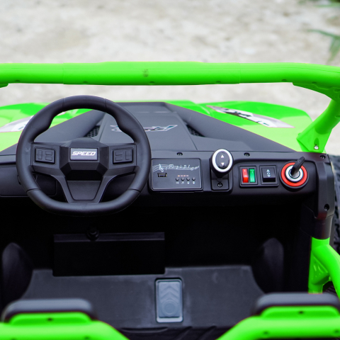 Children's electric UTV, Ranger 4x4, 2 seats, 300W 24V, premium, green [12]