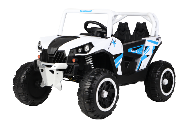 Electric Ride-On cars - Electric ride-on UTV for children, RSR, 4x4, 120W-12V, soft EVA wheels, ecological leather seat, white