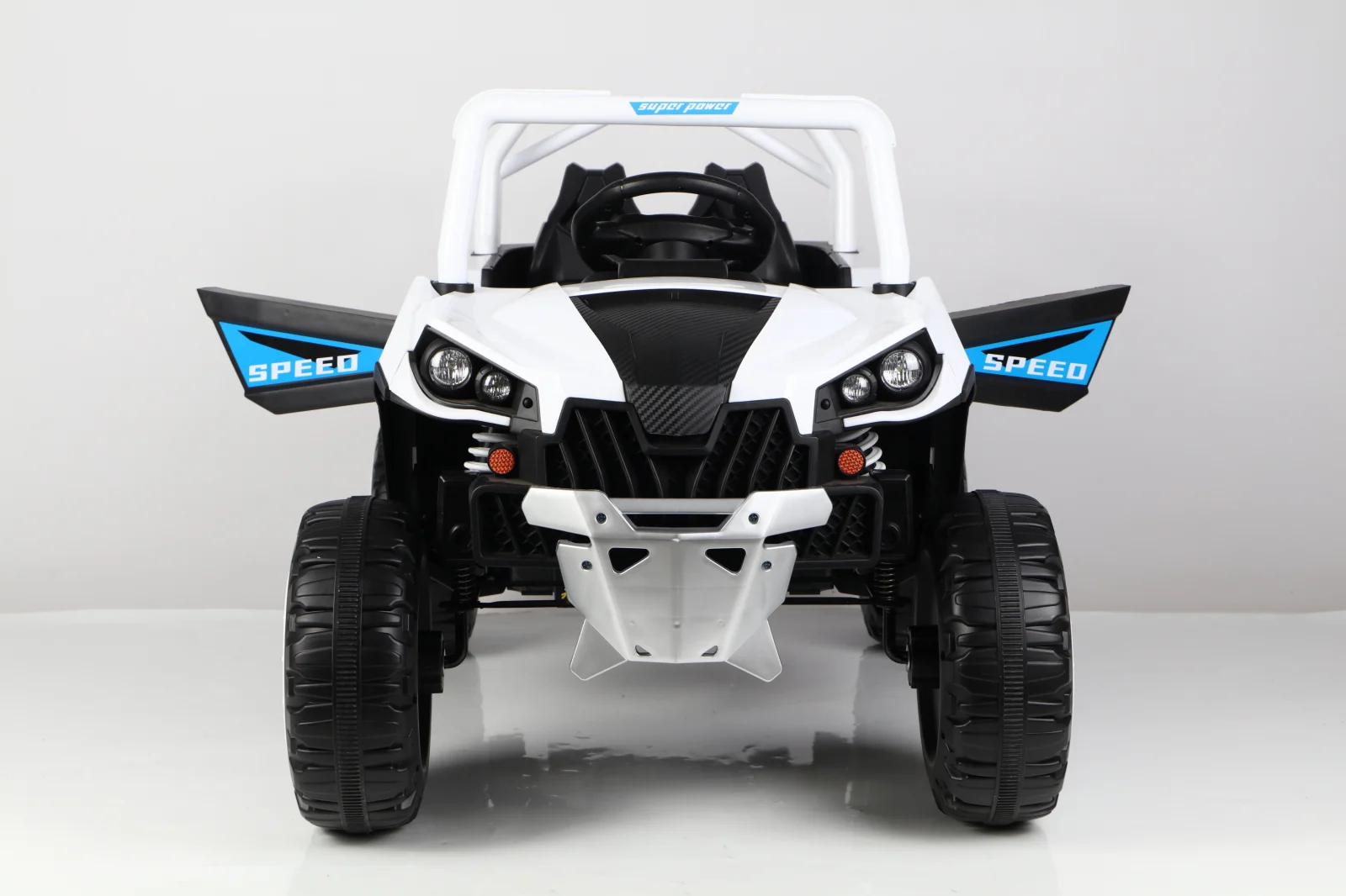 Children's electric UTV RSR, with music player, 4x4 120W 12V 7Ah, standard equipment, white-blue [14]