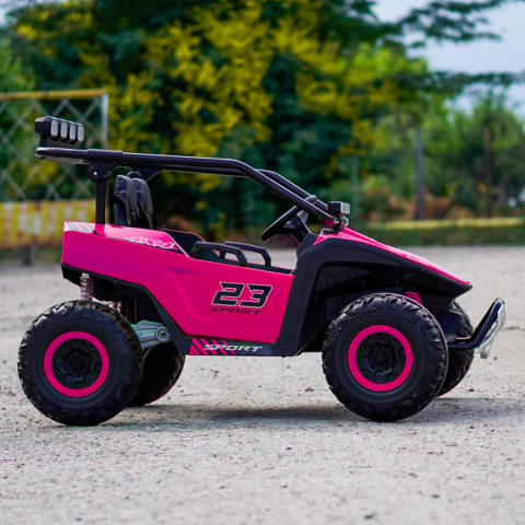 UTV electric copii Vector V2 Dune-Buggy, 2 locuri, 220W, 12V, premium, roz [5]