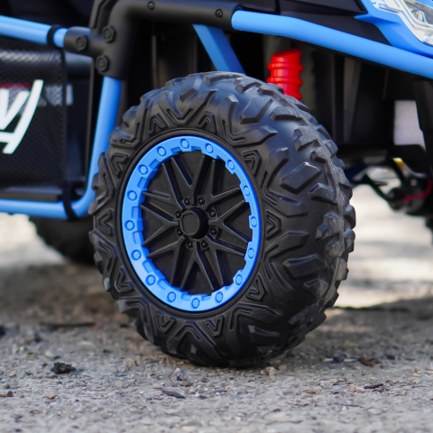 Electric UTV for Kids, Dune-Buggy SPORT, 2-Seater, 800W, 24V 10Ah, 4x4,  Premium, blue [12]
