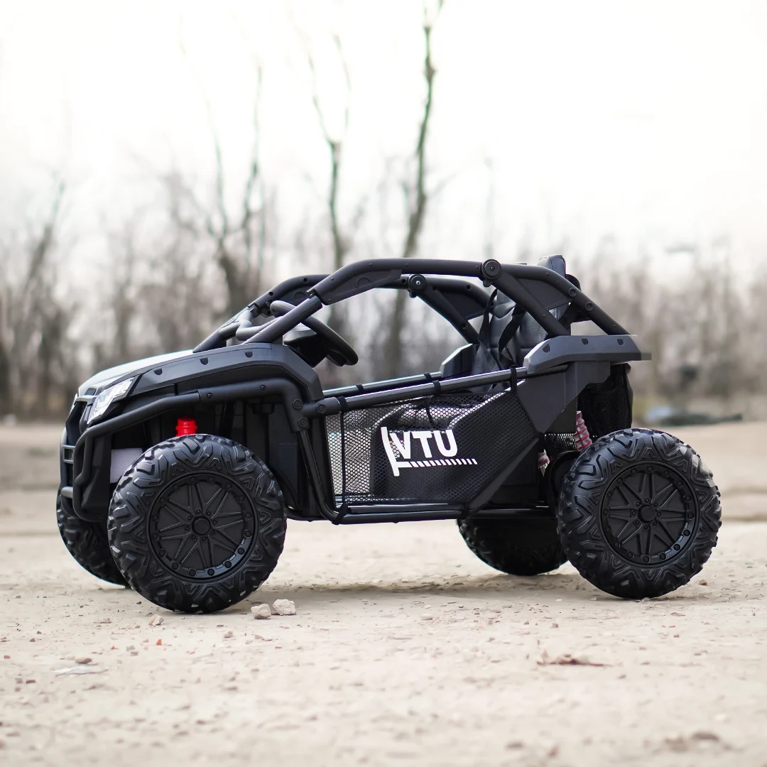 Electric UTV for Kids, Dune-Buggy SPORT, 2-Seater, 800W, 24V 10Ah, 4x4,  Premium, Black [2]