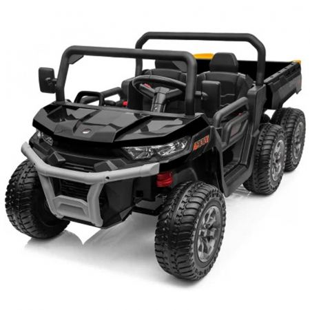 Ride On ATV & UTV - Electric ride-on UTV for children Farm Tractor 6x6, for 2 children, 180W, 12V, premium, black