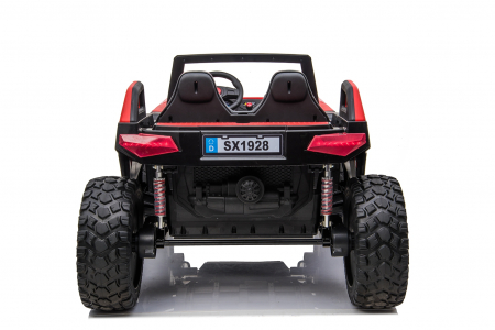 Ride on electric UTV for children with 4 seats, Buggy XXL, 400W, 24V 14Ah, PREMIUM, red [5]