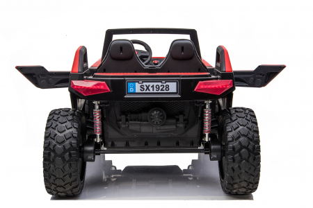 Ride on electric UTV for children with 4 seats, Buggy XXL, 400W, 24V 14Ah, PREMIUM, red [8]