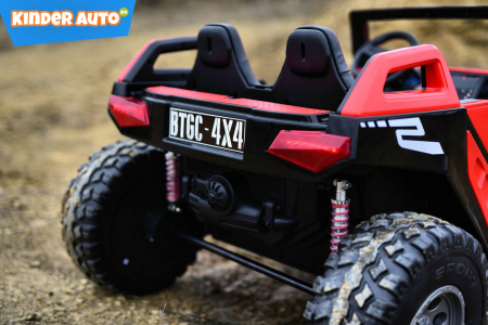 UTV electric pentru copii BJX1928, tractiune 4x4, 300W putere, 24V, premium, rosu [5]