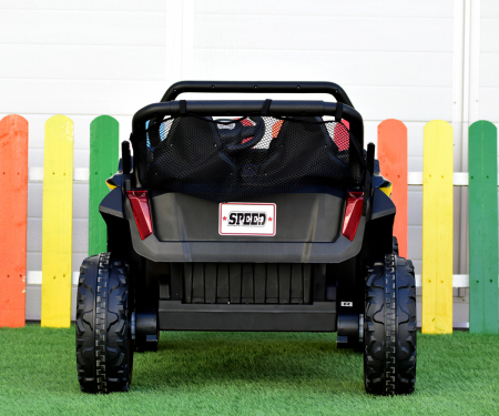 Electric UTV for children with 2 seats, BJS612, 90W 12V, bluetooth, black [6]