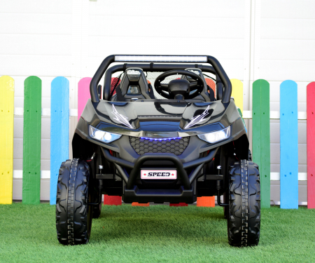 Electric UTV for children with 2 seats, BJS612, 90W 12V, bluetooth, black [3]