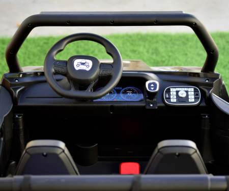 Electric UTV for children with 2 seats, BJS612, 90W 12V, bluetooth, black [9]