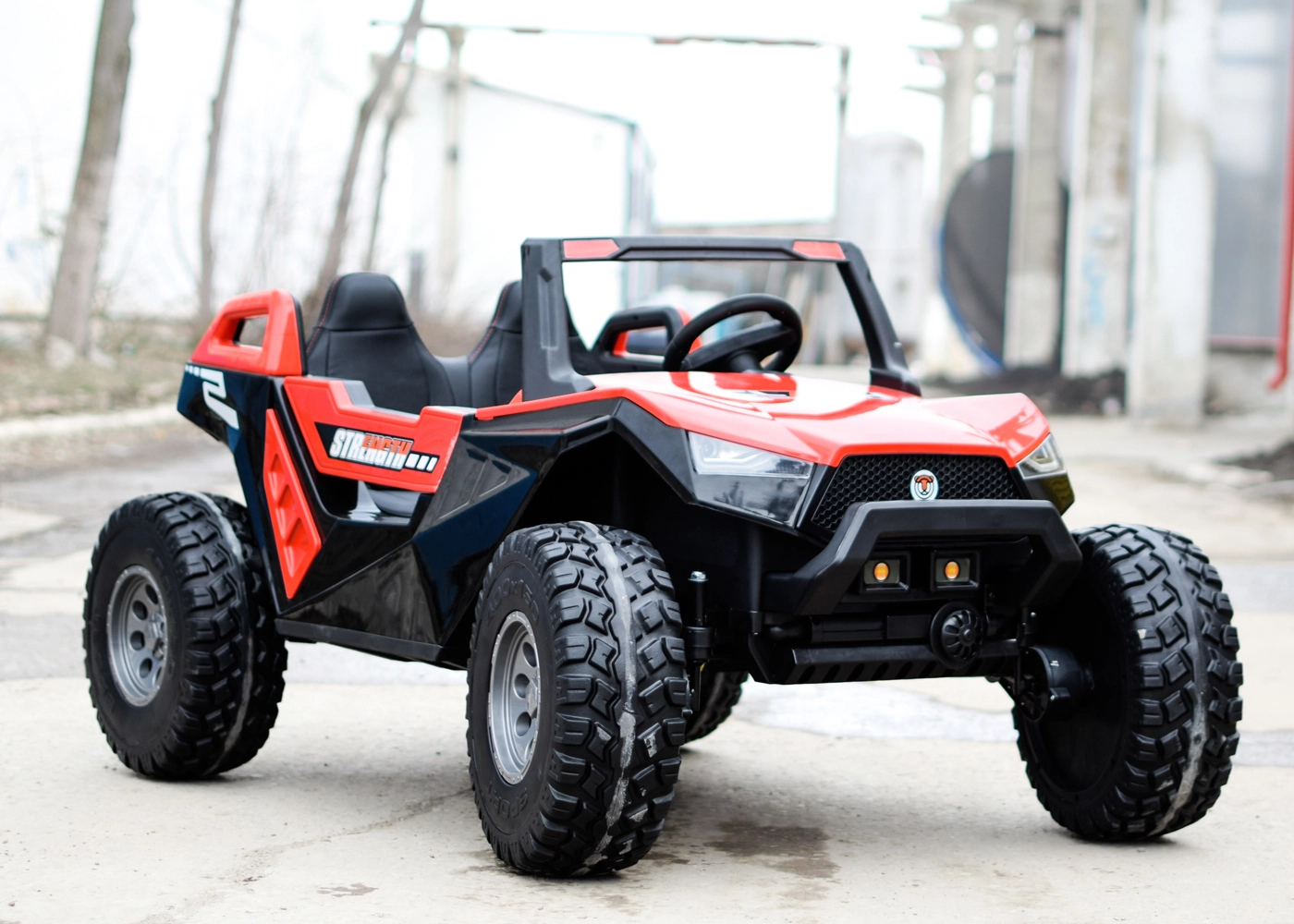 Ride on electric UTV for children with 4 seats, Buggy XXL, 400W, 24V 14Ah, PREMIUM, red [14]