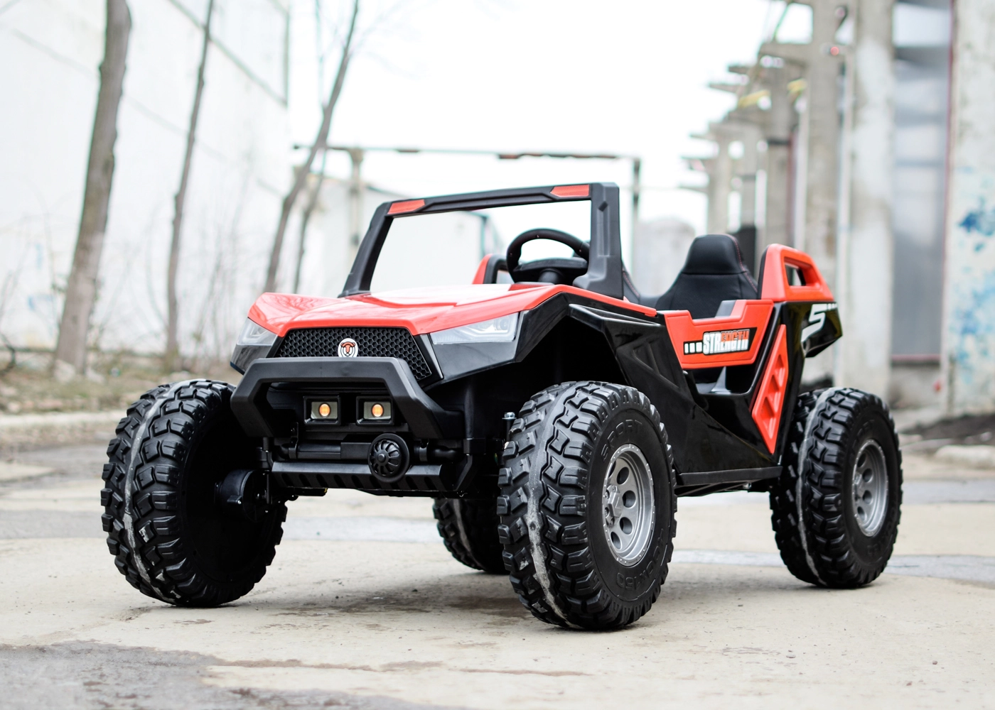 Ride on electric UTV for children with 4 seats, Buggy XXL, 400W, 24V 14Ah, PREMIUM, red [1]