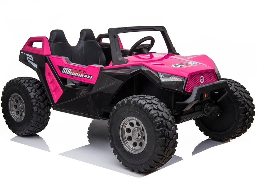 Masinute electrice - UTV electric pentru copii cu 4 locuri, Buggy XXL, 400W, 24V 14Ah, PREMIUM, roz
