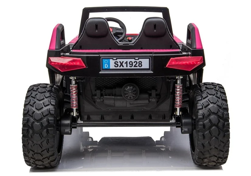 UTV electric pentru copii cu 4 locuri, Buggy XXL, 400W, 24V 14Ah, PREMIUM, roz [4]