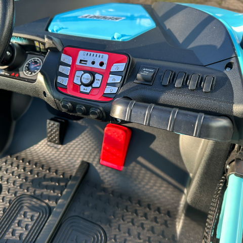 UTV electric pentru copii Dune-Buggy, 2 locuri, 300W, 24V, roti MOI, albastru [14]