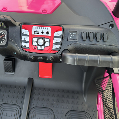 Ride-on electric UTV for children Dune-Buggy, 2 seats, 200W, 12V, EVA wheels, rose-red [15]