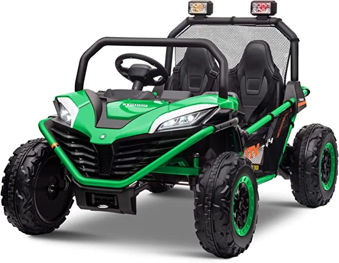 Ride On ATV & UTV - Ride-on electric UTV for children Dune-Buggy, 2 seats, 300W, 24V, EVA wheels, green