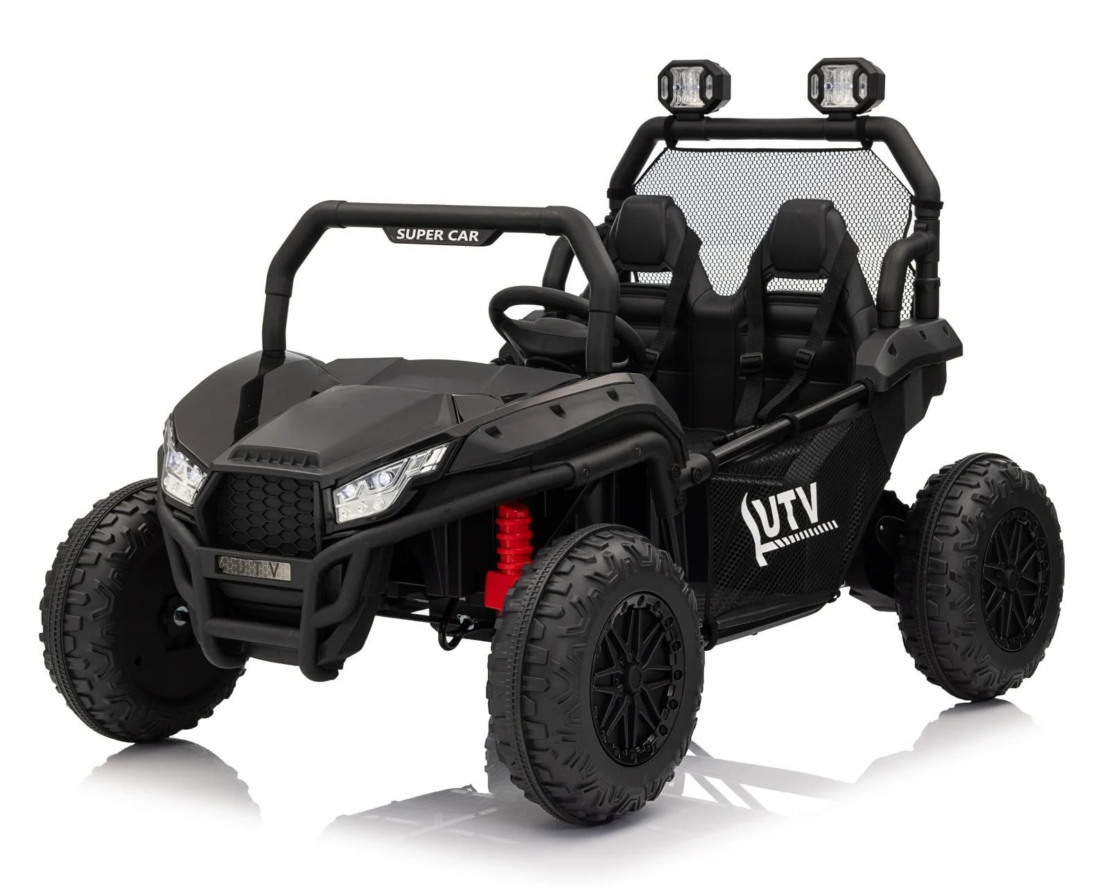 Masinute electrice - UTV electric pentru copii Dune-Buggy V2, 2 locuri, 800W, 24V 10Ah, premium, negru