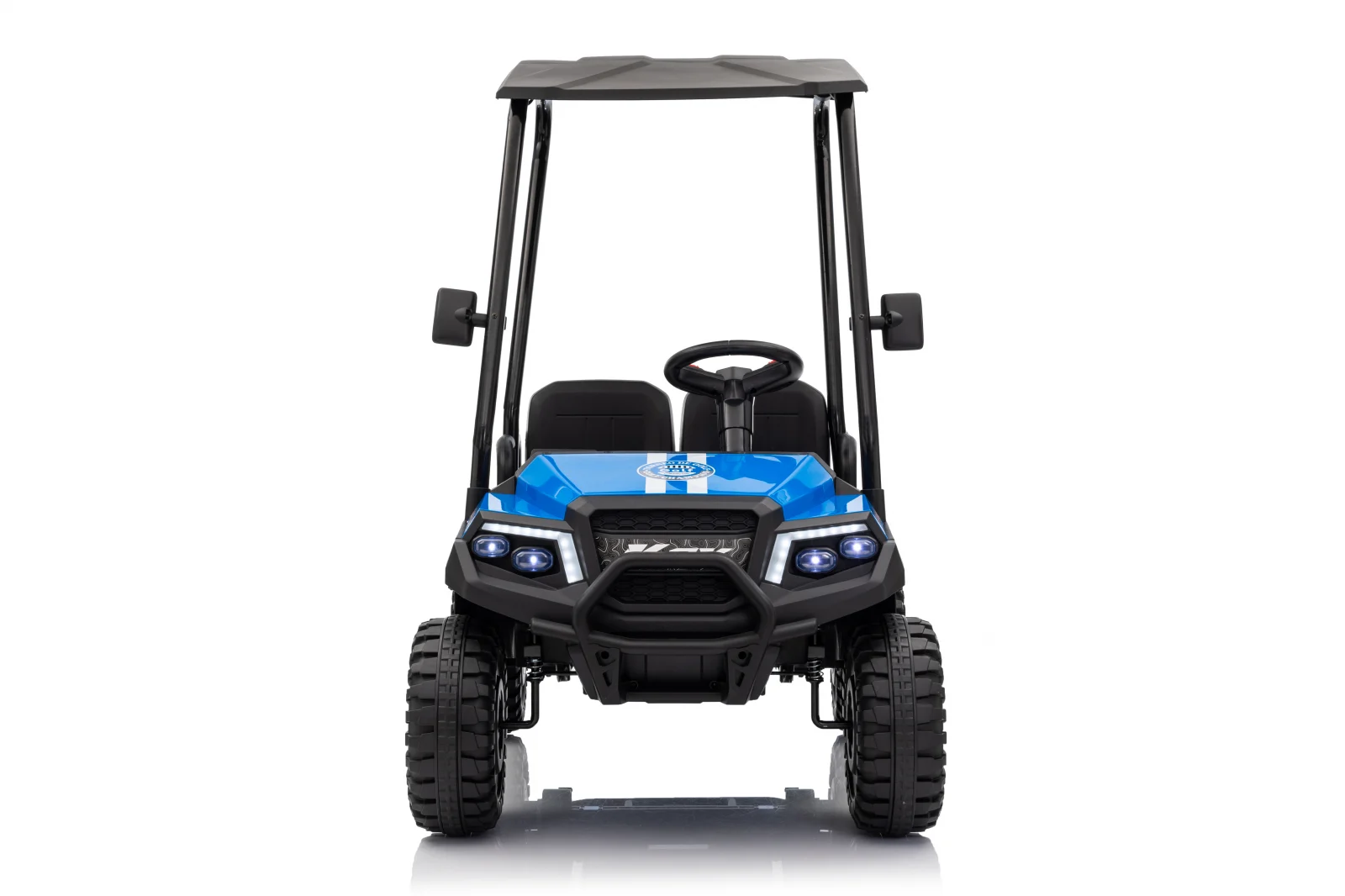 UTV electric pentru copii, Golf-Kart, 400W, 4 locuri, 24V 7Ah, roti moi, albastru [2]