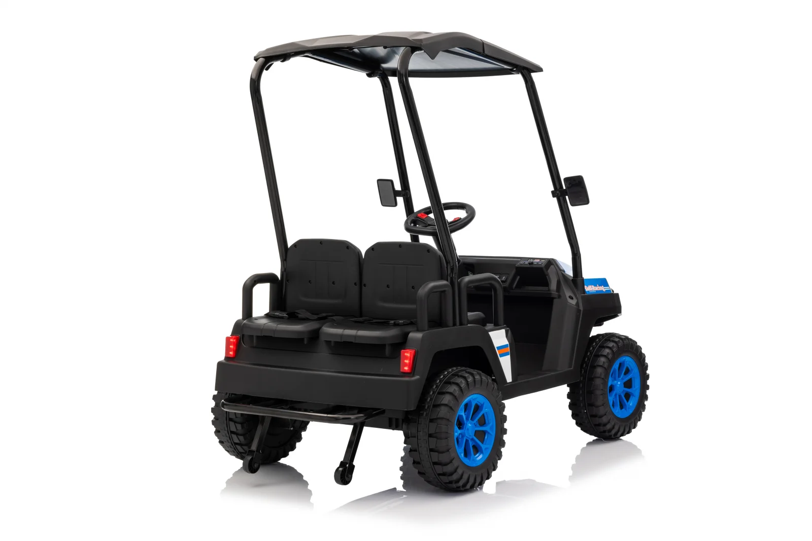 UTV electric pentru copii, Golf-Kart, 400W, 4 locuri, 24V 7Ah, roti moi, albastru [6]