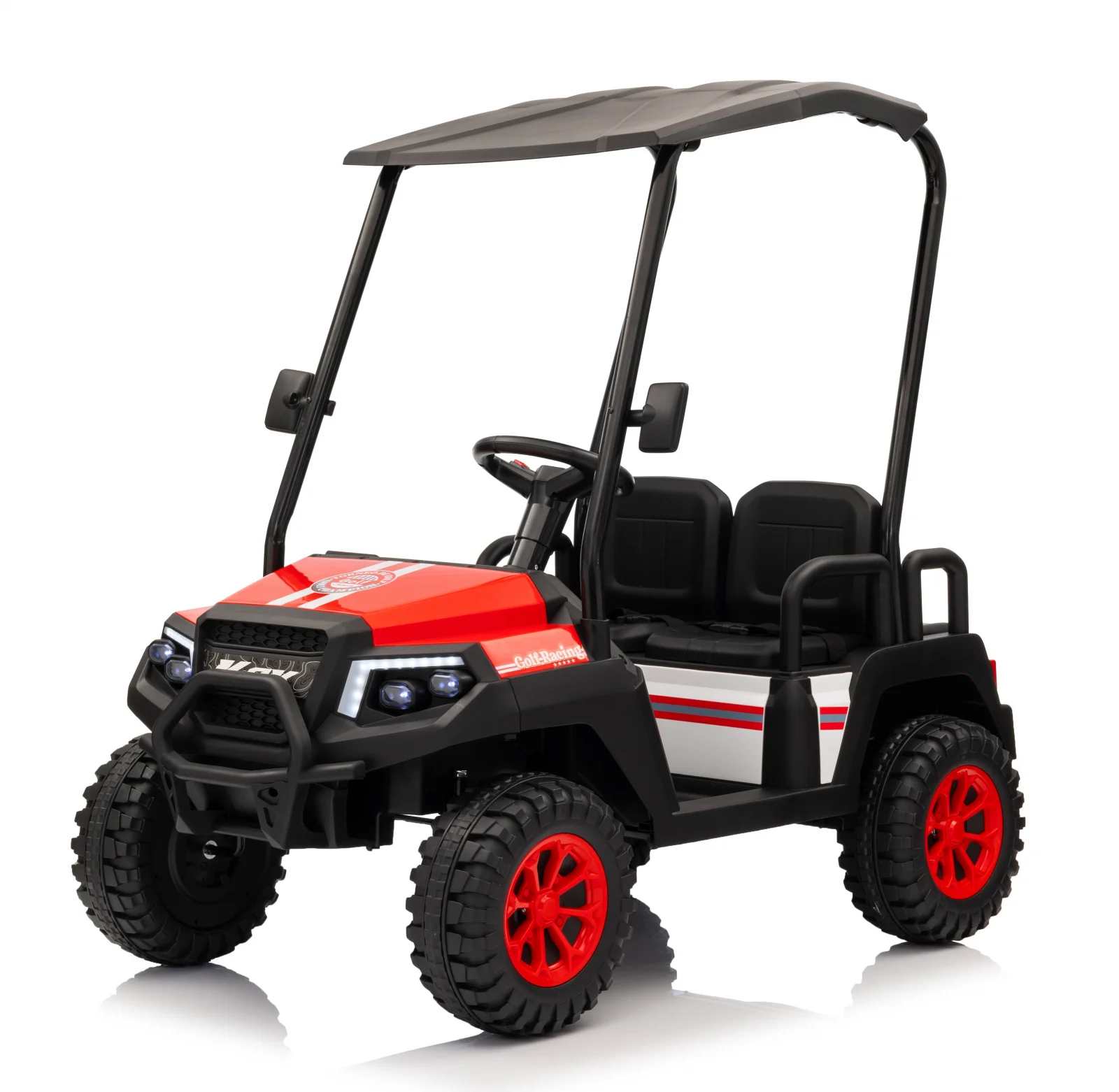 Electric Ride-On cars - Ride-on electric UTV for children, Golf-Kart, 400W, 4 seats, 24V 7Ah, EVA wheels, red
