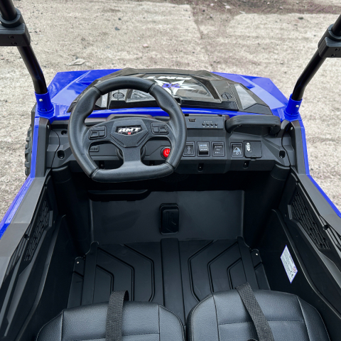 Premium 2-Seater Ride-On UTV for Kids – Gladiator Style, 180W 12V, EVA Soft Wheels, Padded Seat, Bluetooth, blue [13]