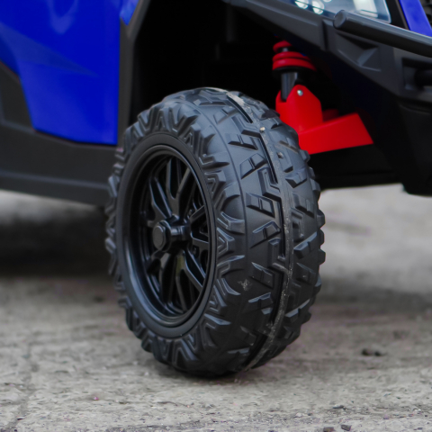 Premium 2-Seater Ride-On UTV for Kids – Gladiator Style, 180W 12V, EVA Soft Wheels, Padded Seat, Bluetooth, blue [11]