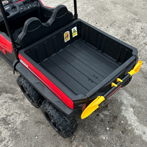 UTV electric pt 2 copii, bluetooth, roti EVA, scaun tapitat, 180W, 12V, premium, rosu [12]